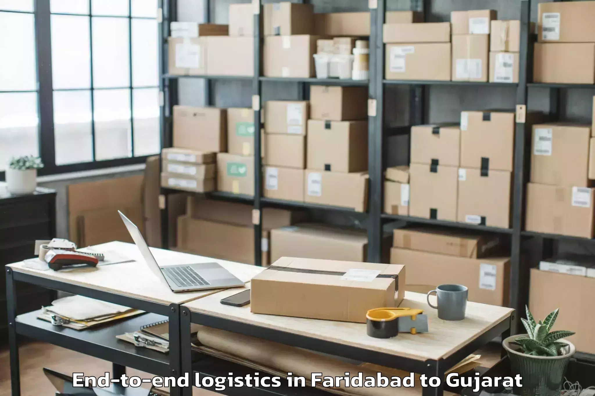 Expert Faridabad to Una Gir Somnath End To End Logistics